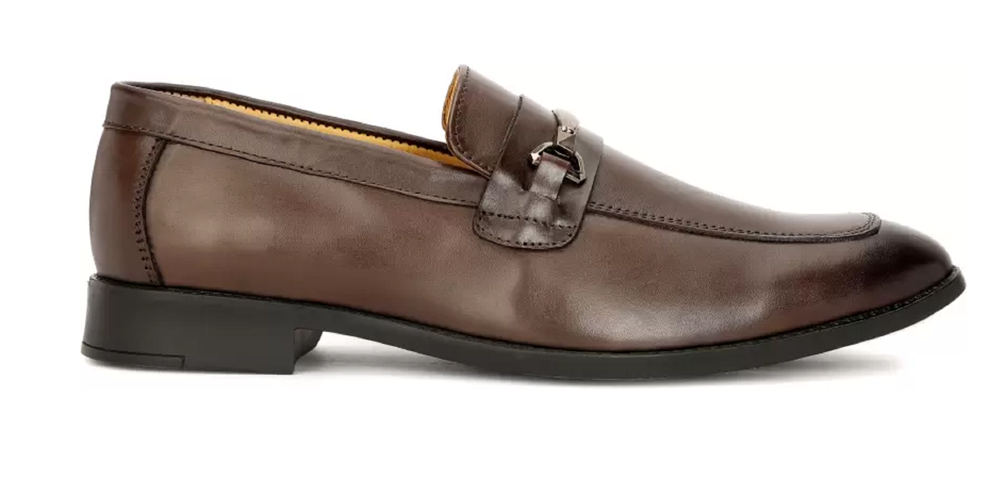 Men's Pure Leather Comfortable & Stylish Shoes(Brown)(UK Size- 10)