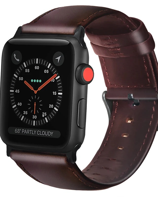 Leather Watch Band Loop Genuine Leather for all Apple Watch Series