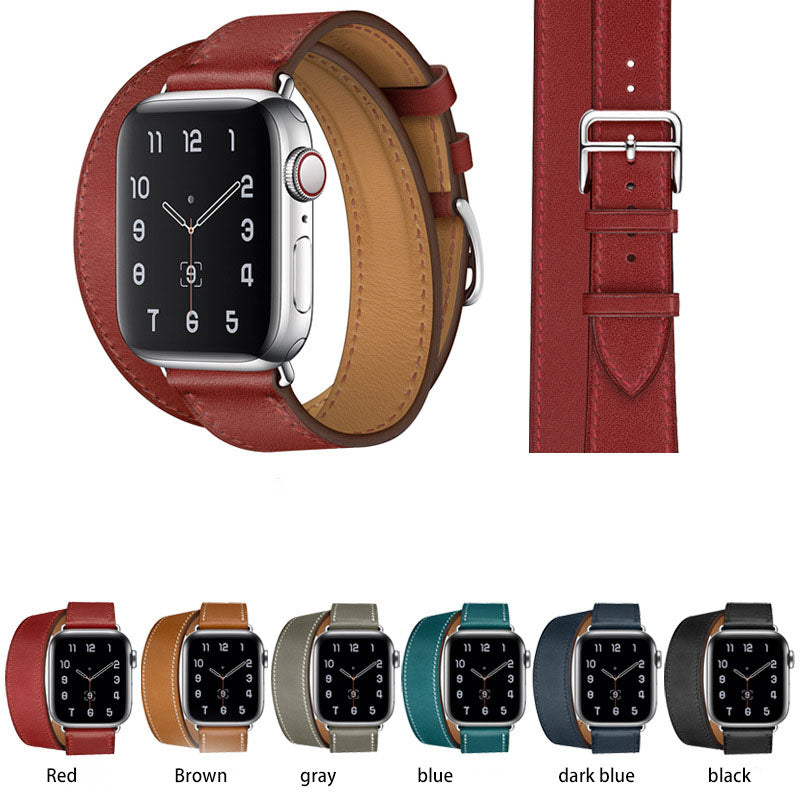 Retro Business Real Leather Apple Watch Strap
