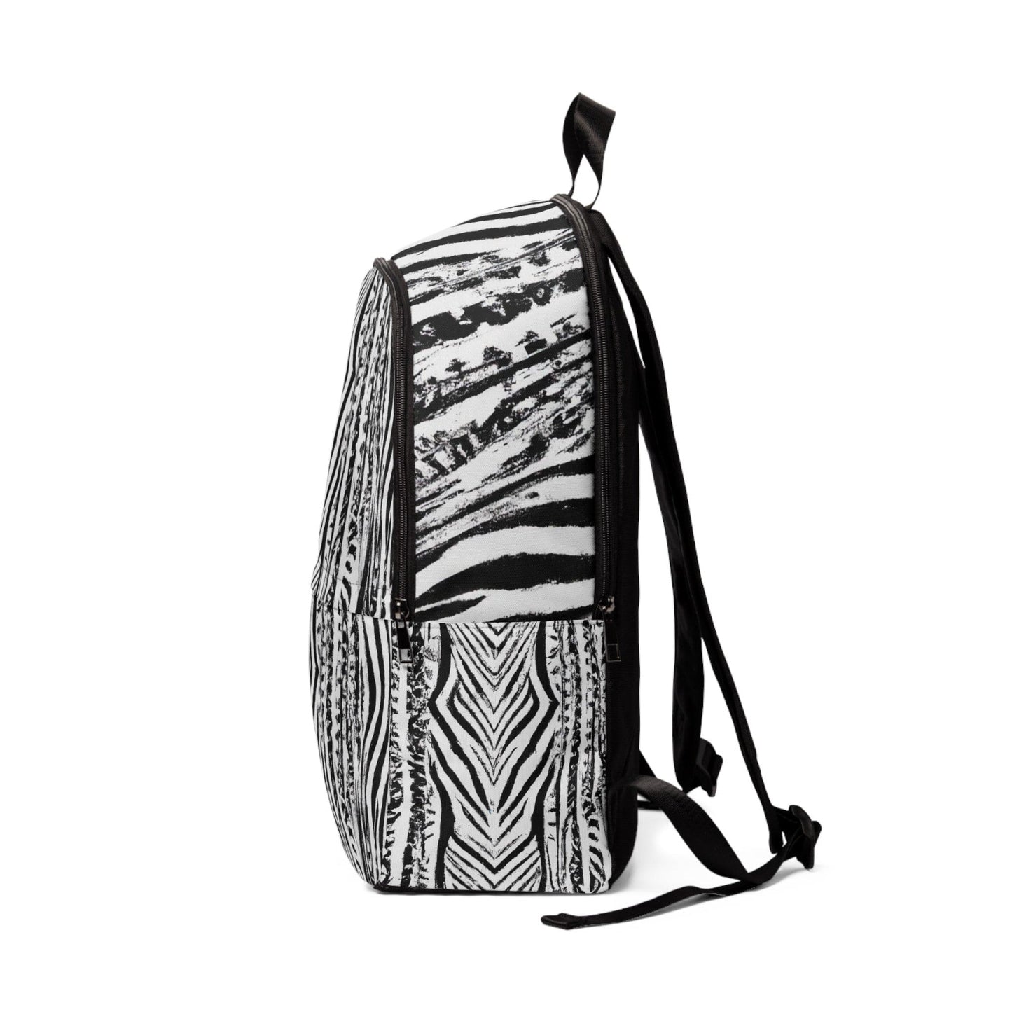 Fashion Backpack Waterproof Black White Native Print