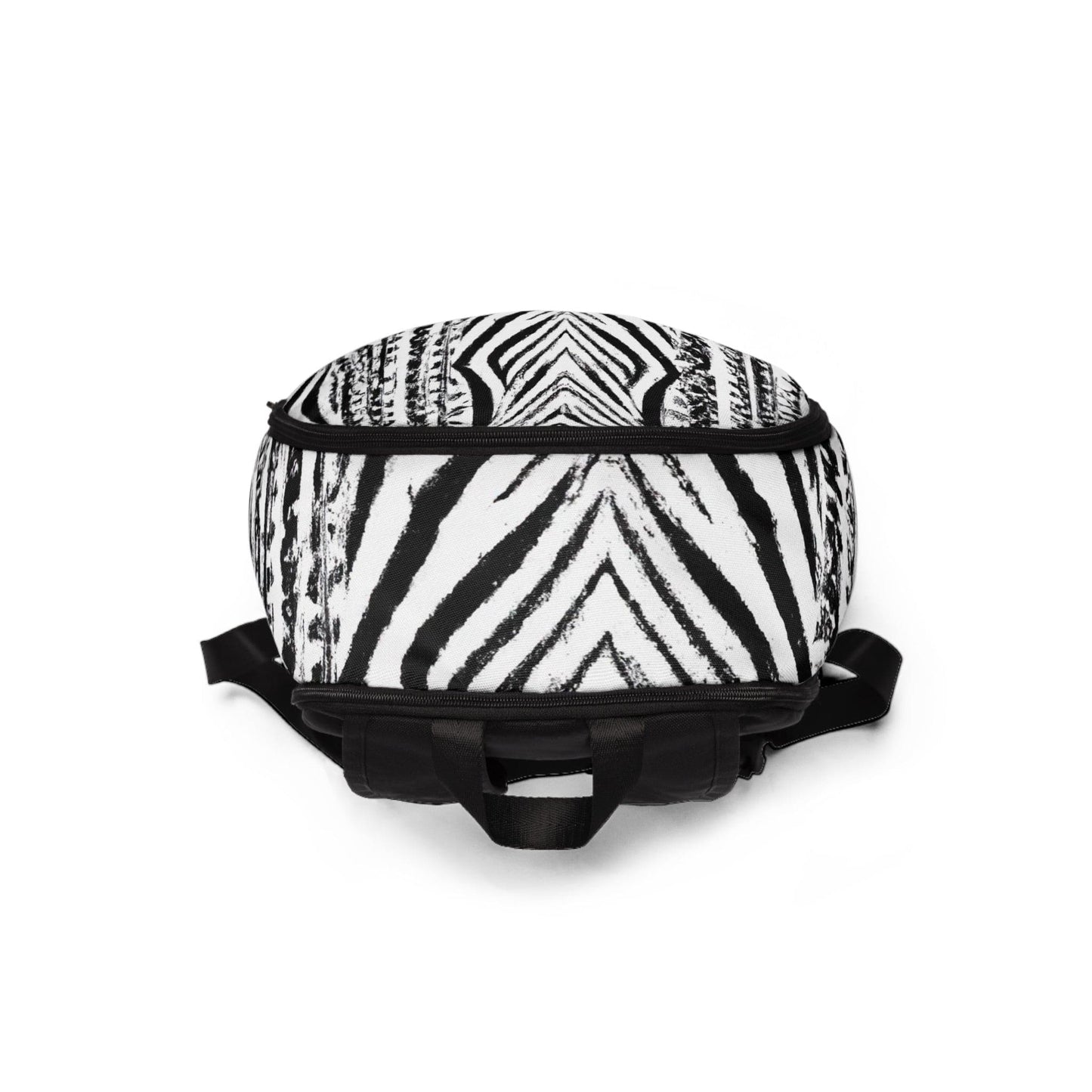 Fashion Backpack Waterproof Black White Native Print