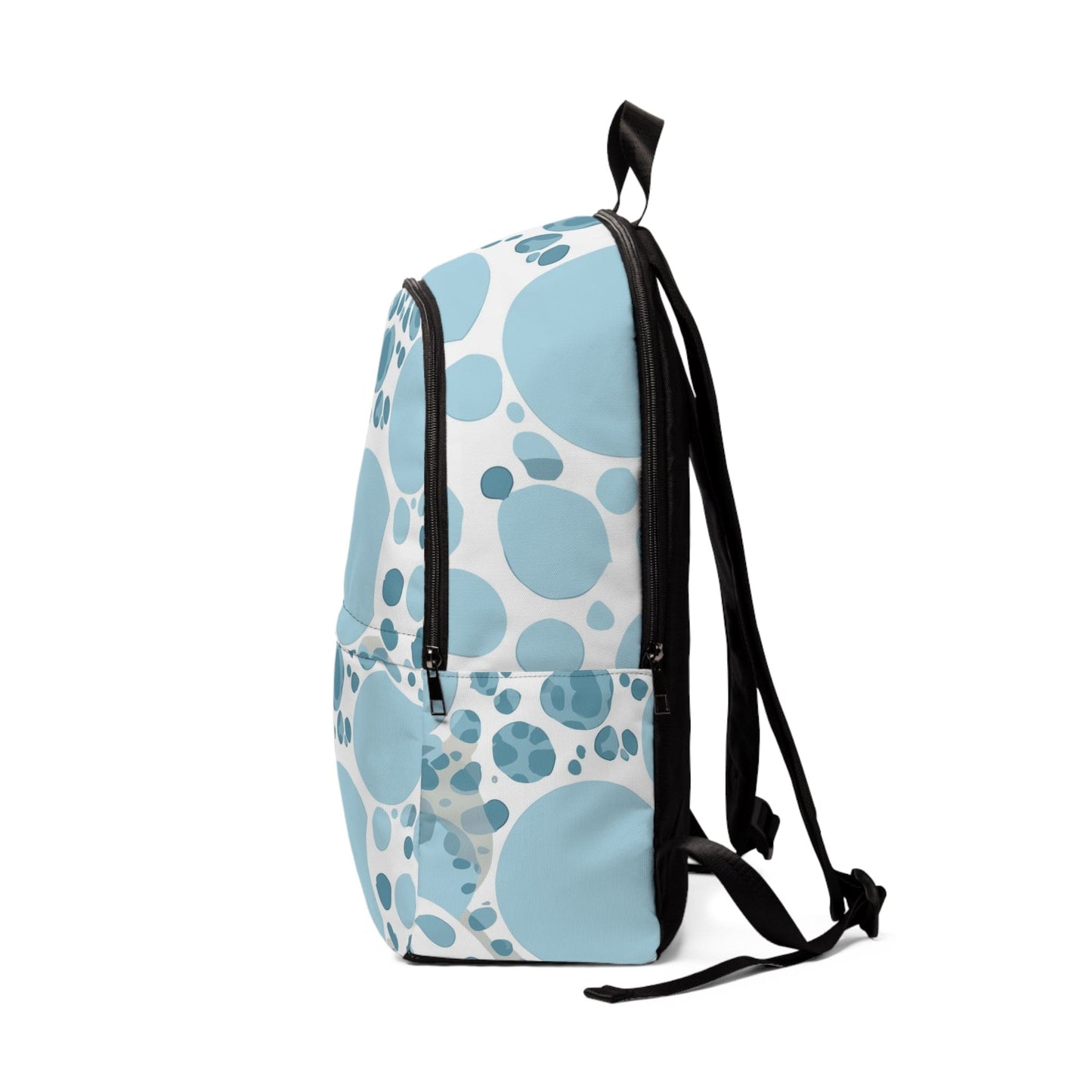 Fashion Backpack Waterproof Blue and White Circular Spotted