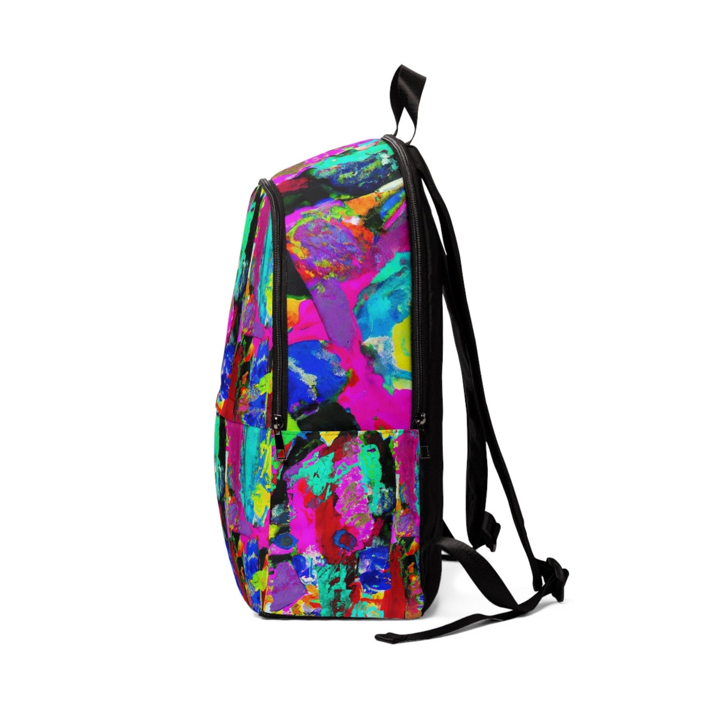 Fashion Backpack Waterproof Red Multicolor Abstract Print