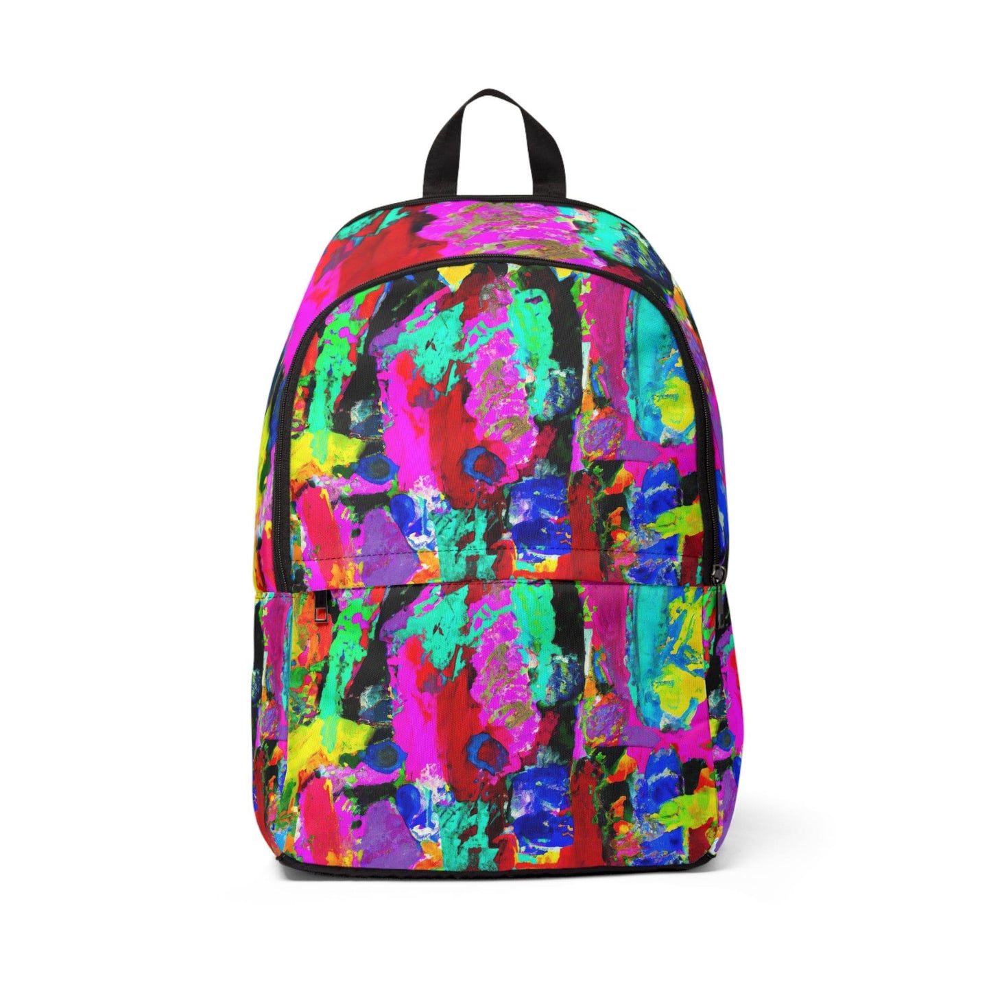 Fashion Backpack Waterproof Red Multicolor Abstract Print