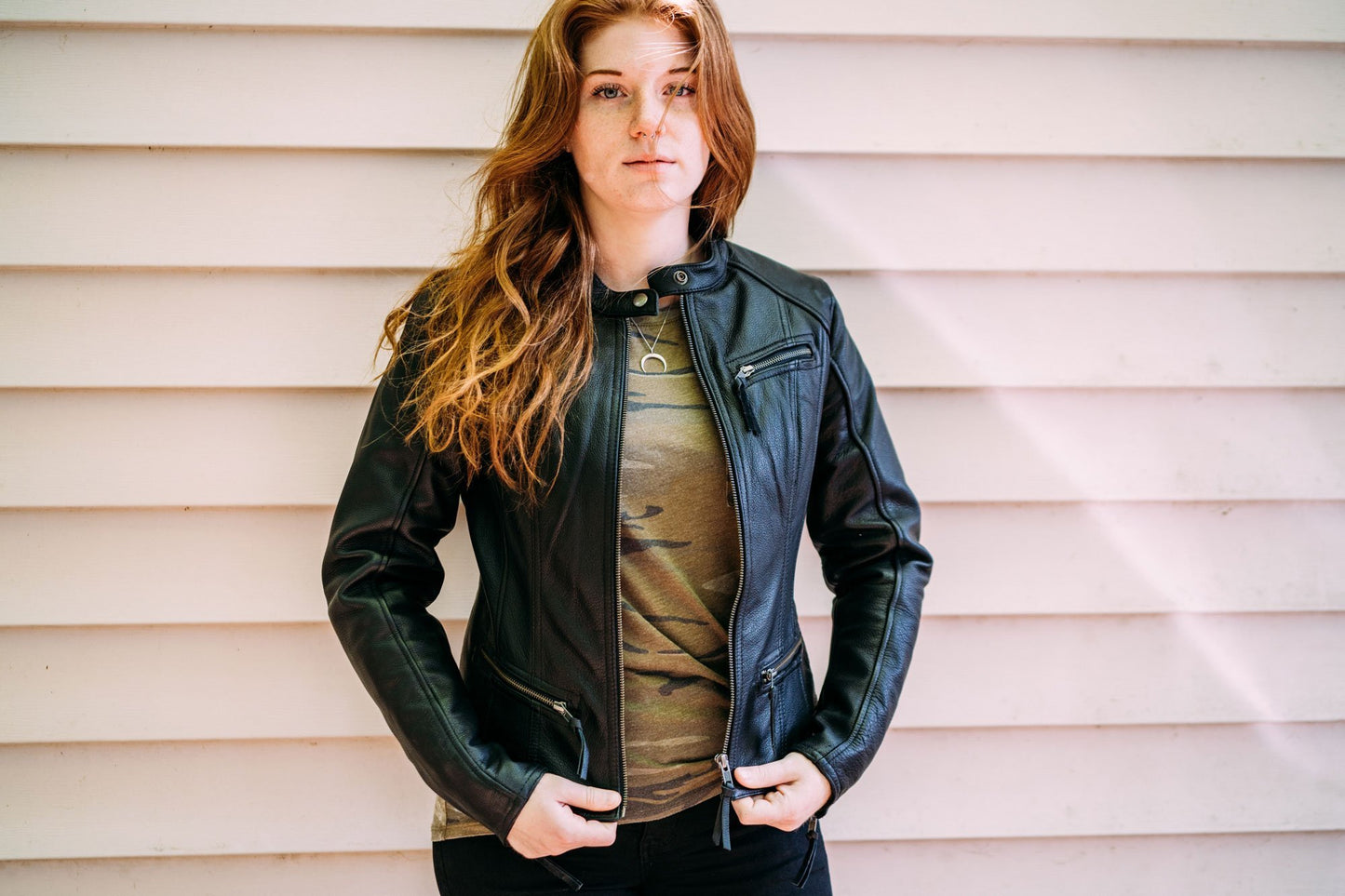 Fashionista Naked Cowhide Women's Motorcycle Leather Jacket