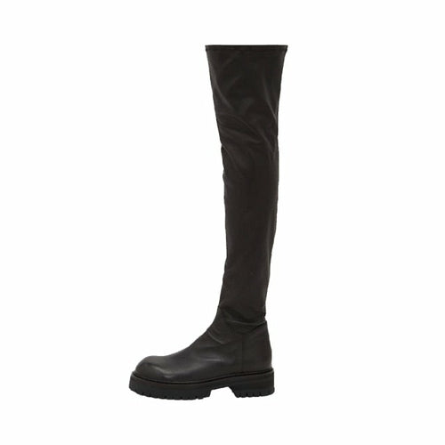 Woman‘s Over The Knee Boots Genuine Leather Zipper Elasticity