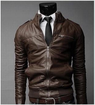 Mens PU Leather Jacket Fashion Coats