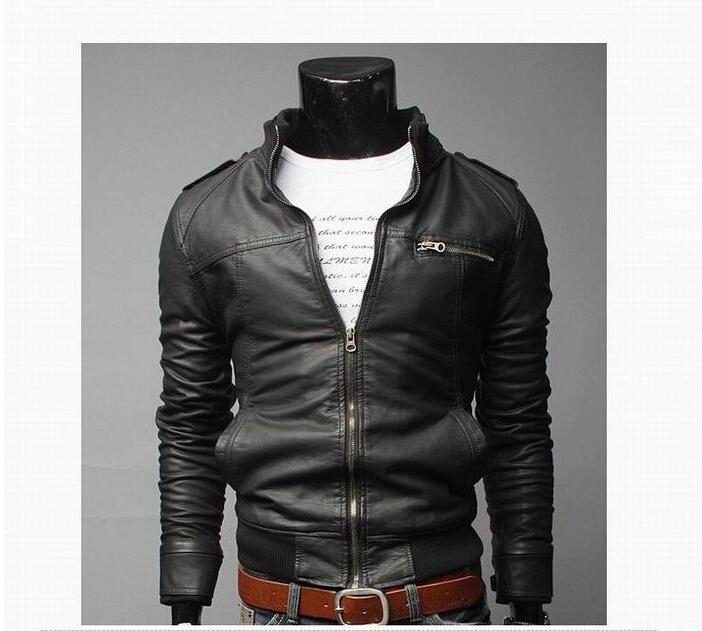 Mens PU Leather Jacket Fashion Coats