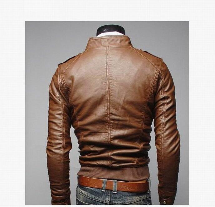 Mens PU Leather Jacket Fashion Coats
