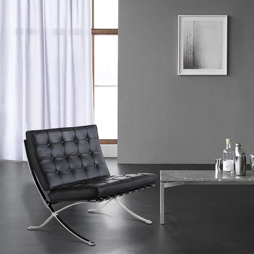 Leather Barcelona Chair Single Seat Sofa