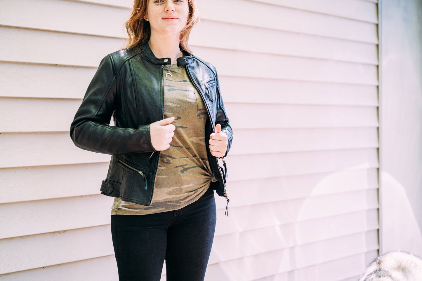 Fashionista Naked Cowhide Women's Motorcycle Leather Jacket