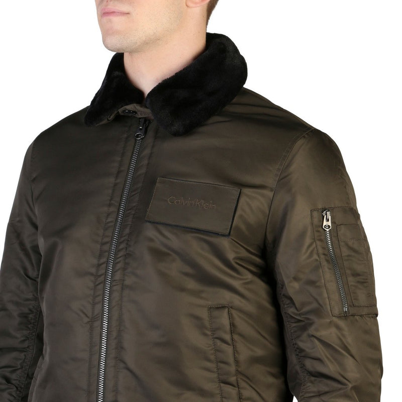 Calvin Klein Men's Brown Leather Jacket