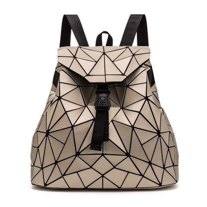 PU Leather Ladies Fashion Geometric Backpack