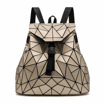 PU Leather Ladies Fashion Geometric Backpack