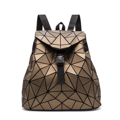 PU Leather Ladies Fashion Geometric Backpack