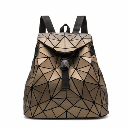 PU Leather Ladies Fashion Geometric Backpack