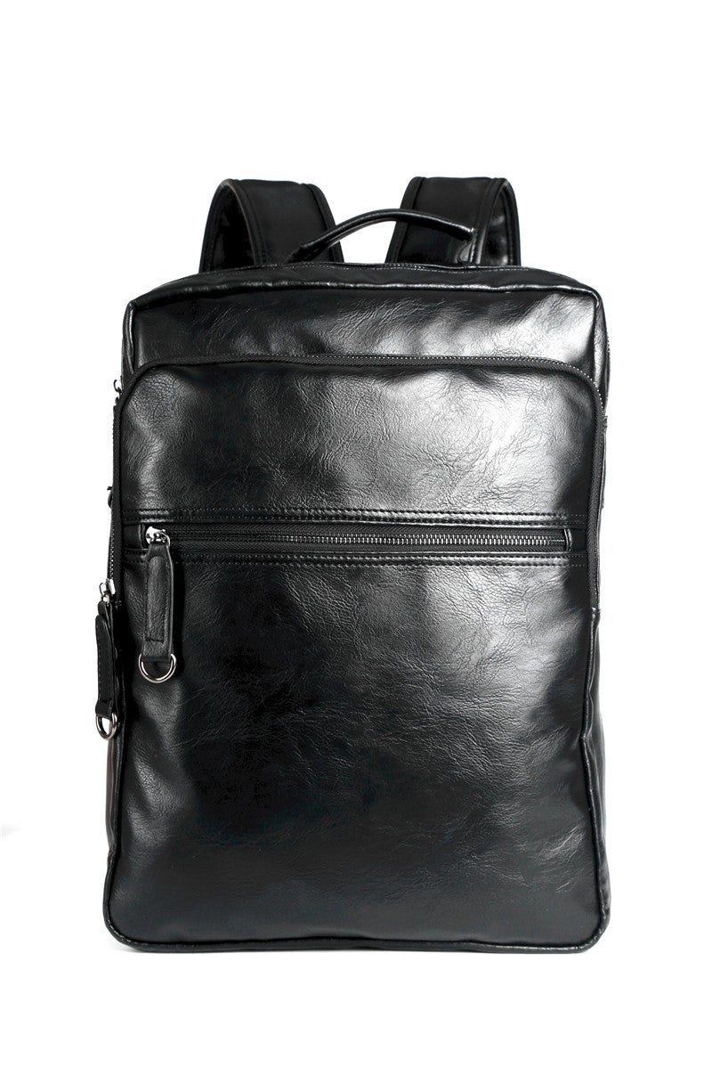 Waterproof 15.6 inch PU Leather Laptop Backpack For Men