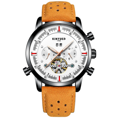 Leather Strap Watch With Large Dial For Men