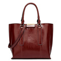 Large Oil Wax Leather Handbag For Women