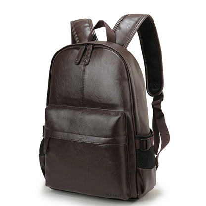 Casual Leather Waterproof Travel Backpack For Men
