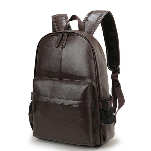 Casual Leather Waterproof Travel Backpack For Men
