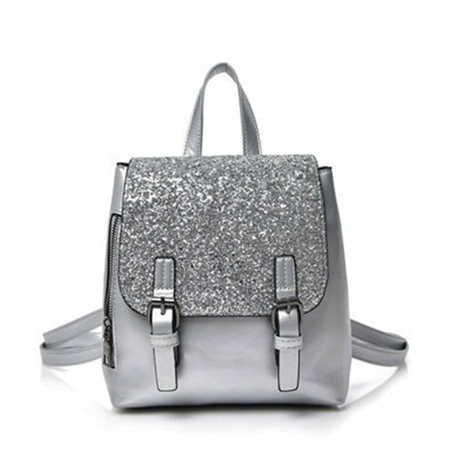 Women's PU Leather Sequined Backpack For Daily Life