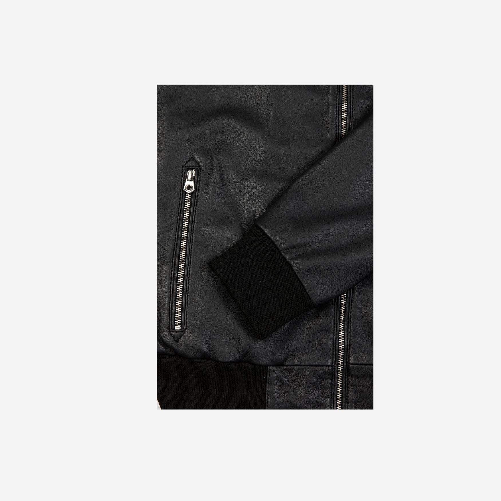 Reeves Mens Casual Black Leather Jacket