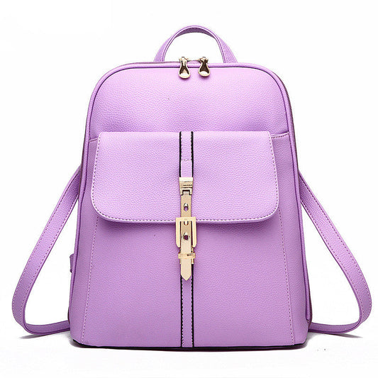 Fashion Casual Korean Style Ladies Leather Backpack
