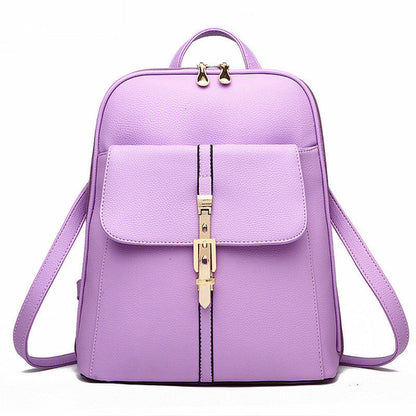 Fashion Casual Korean Style Ladies Leather Backpack