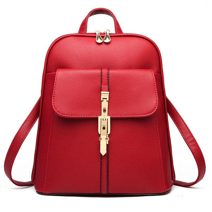 Fashion Casual Korean Style Ladies Leather Backpack