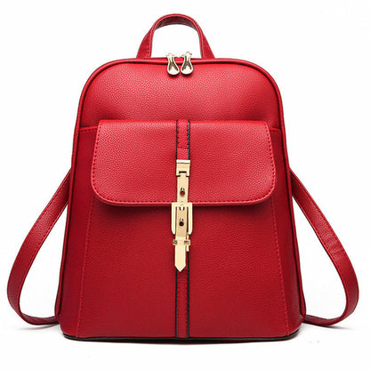 Fashion Casual Korean Style Ladies Leather Backpack