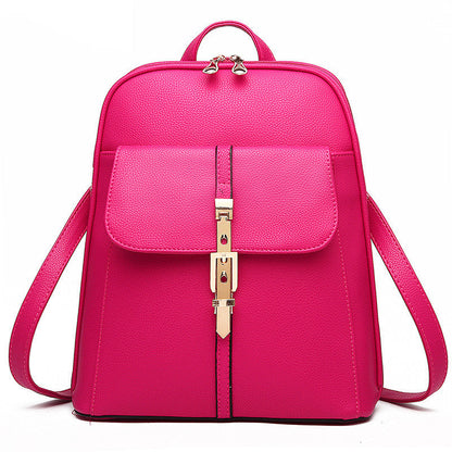 Fashion Casual Korean Style Ladies Leather Backpack