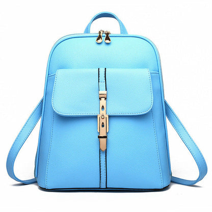 Fashion Casual Korean Style Ladies Leather Backpack