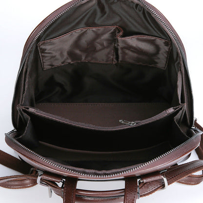Soft Leather Women's Korean Style Fashion Wild Backpack