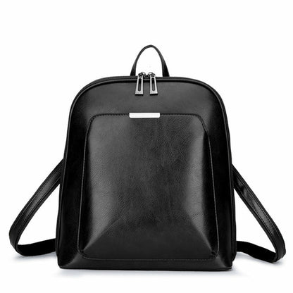 Soft Leather Women's Korean Style Fashion Wild Backpack
