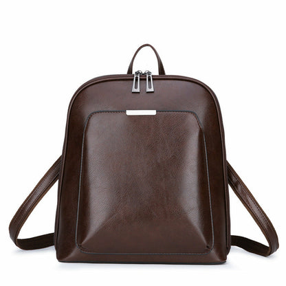 Soft Leather Women's Korean Style Fashion Wild Backpack