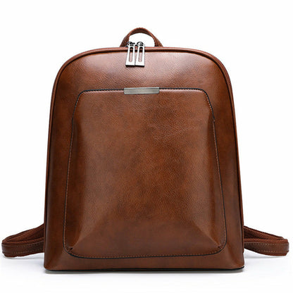 Soft Leather Women's Korean Style Fashion Wild Backpack