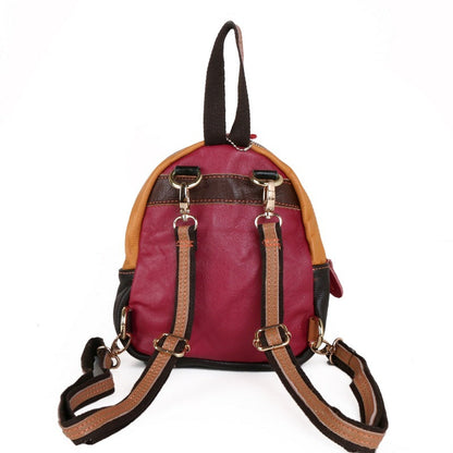 Woman's Leather Backpack With Small Cross-Slung