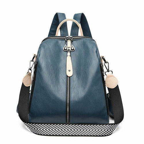 Women's Leisure Soft Leather Fashionable Backpack