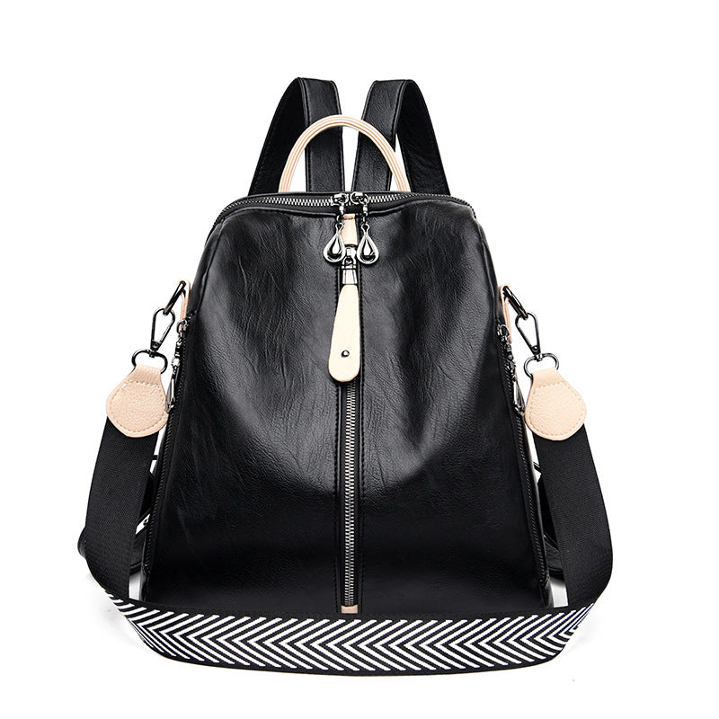 Women's Leisure Soft Leather Fashionable Backpack