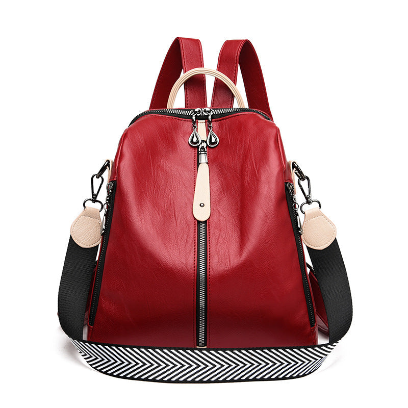 Women's Leisure Soft Leather Fashionable Backpack