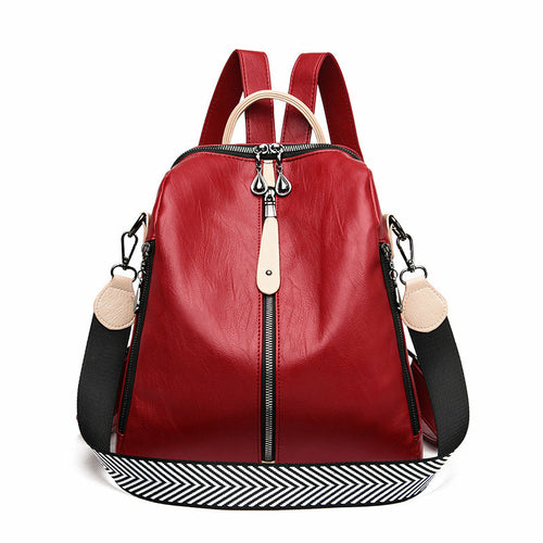 Women's Leisure Soft Leather Fashionable Backpack