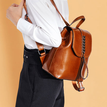Fashion Leather Casual Travel Backpack For Women