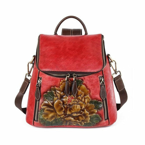 Large Capacity High Quality Leather Multi-Purpose Backpack