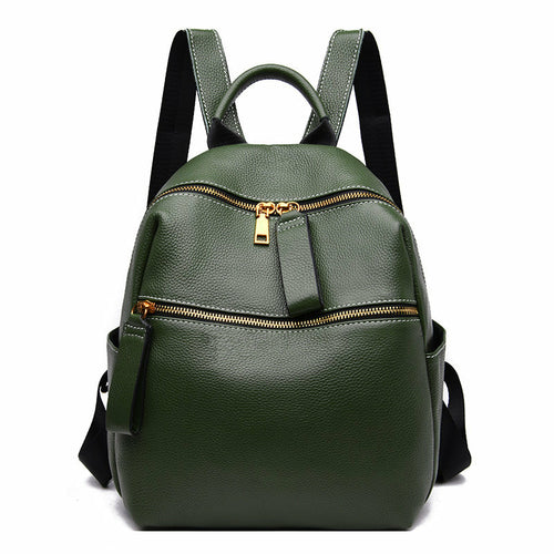Women's All-Match Fashion Leather Small Backpack