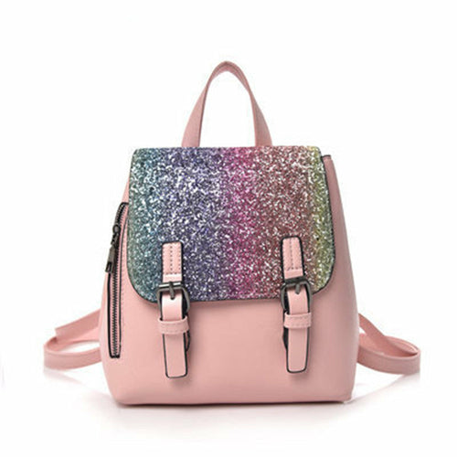 Women's PU Leather Sequined Backpack For Daily Life