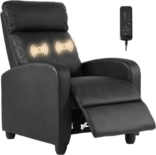 Recliner Chair Breathable Padded PU Leather Massage Single Sofa