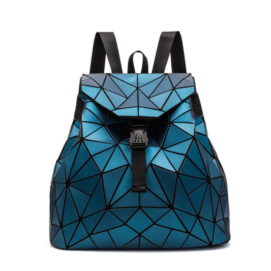 PU Leather Ladies Fashion Geometric Backpack