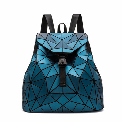 PU Leather Ladies Fashion Geometric Backpack