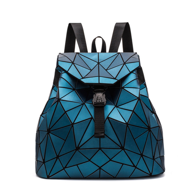 PU Leather Ladies Fashion Geometric Backpack